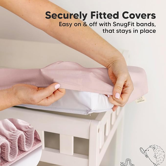 2-Pack Baby Changing Pad Cover for Girl, Boy - Image 5