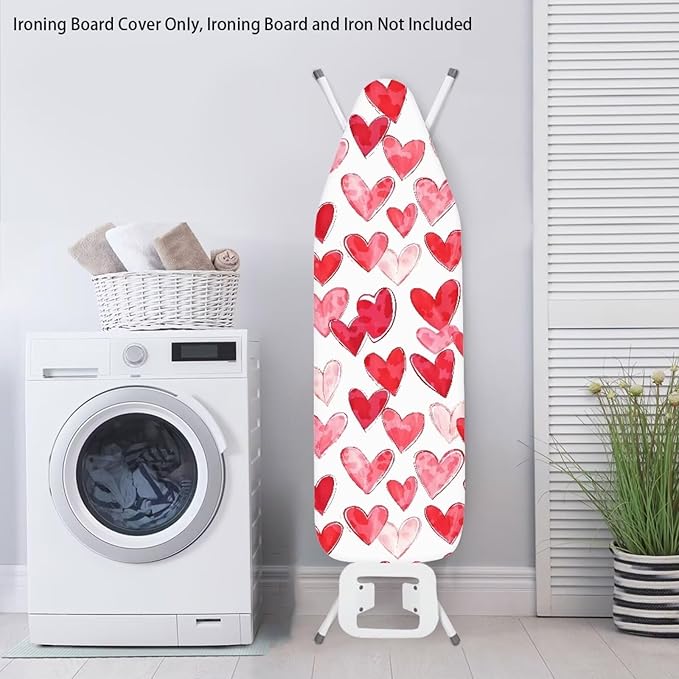Love Red Heart Ironing Board Cover 15″x54″ Valentines Day Ironing Pad Covers - Image 3