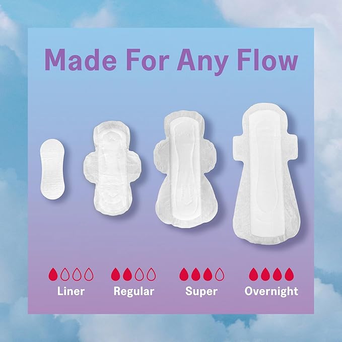 August Regular & Super Cotton Menstrual Pads, 72 Ultra Thin Pads - Image 5