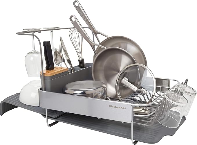 KitchenAid Compact to Full Size Expandable, Rust Resistant Satin Coated Dish - Image 7