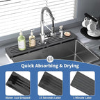 Fast Drying Kitchen Sink Splash Guard, Durable Stone Kitchen Faucet Mat - Image 5