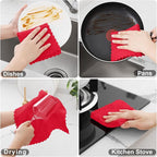 Homaxy 24 Pack Kitchen Dish Cloths, Super Soft and Absorbent Coral Velvet Dish - Image 4