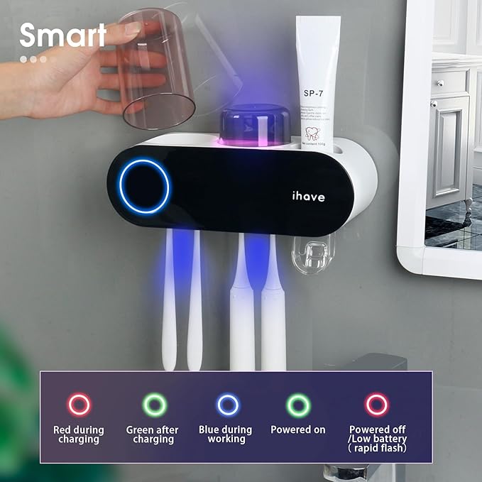 iHave Toothbrush Holders for Bathrooms, UV Toothbrush Sanitizer and Holder - Image 8