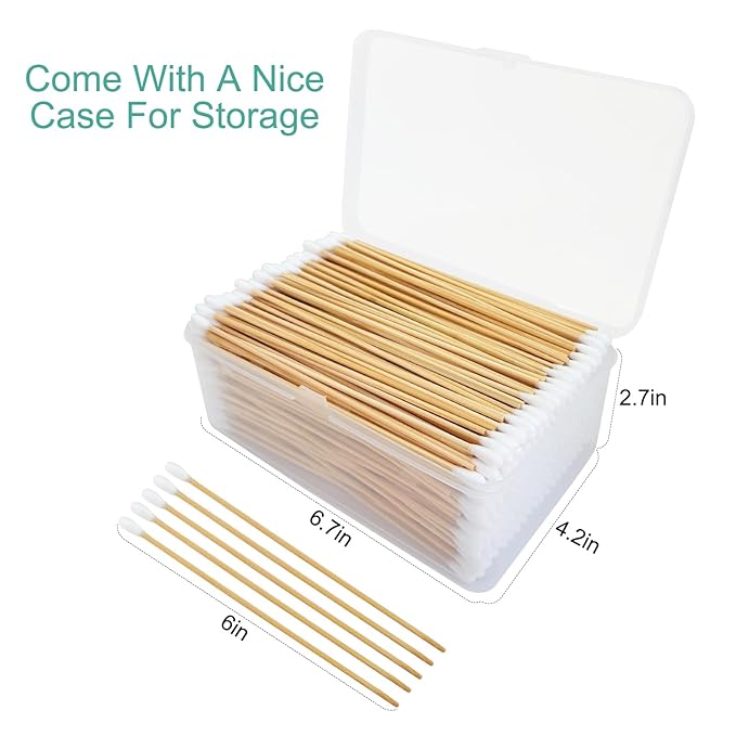 500 PCS Long Cotton Swabs with Wooden Handle - Image 4