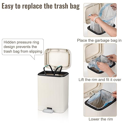 rejomiik Small Bathroom Trash Can - Image 5