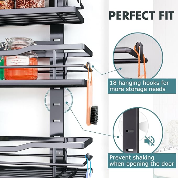 Over The Door Pantry Organizer，9-Tier Over The Door Organizer - Image 6