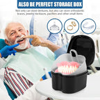 2 Pack Denture Bath Case Cup Box Holder Storage Container - Image 5
