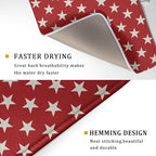 Patriotic July of 4th Red Star Dish Drying Mat - Image 3