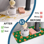 Christmas Gingerbread Man Sink Splash Guard Gingerbread Man Faucet Absorbing - Image 6