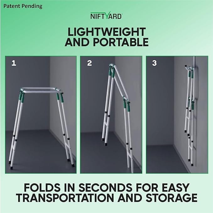 Adjustable & Foldable Leaf Bag Holder, - Image 5