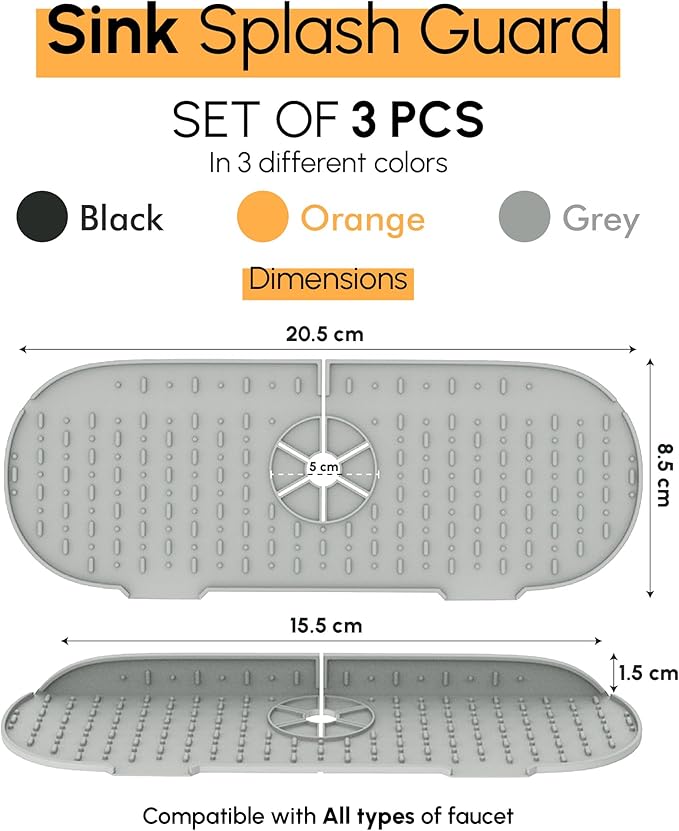 Silicone Splash Guard, Sink Protectors - Image 3