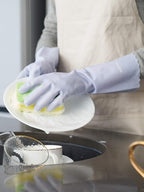 LANON 3 Pairs wahoo Skin-Friendly Cleaning Gloves, Unlined Dishwashing Kitchen - Image 4