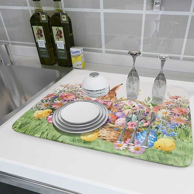Easter Bunny Eggs Dish Drying Mat - Image 6