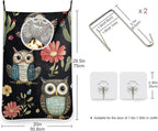 Black Owls Cactus Butterfly Hanging Laundry Hamper Door Hampers Bag Basket - Image 3
