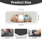 Kitchen Sink Splash Guard Faucet Mat Autumn Pumpkin Floral 15"x5.5", Diatom Mat - Image 2