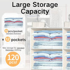 Space-Saving Hanging Closet Storage Organizer – Dual-Row Foldable Shelves - Image 6