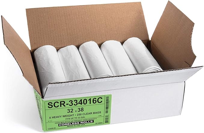 Aluf Plastics 33 Gallon Trash Bags Source Reduction Series Value High Density - Image 2