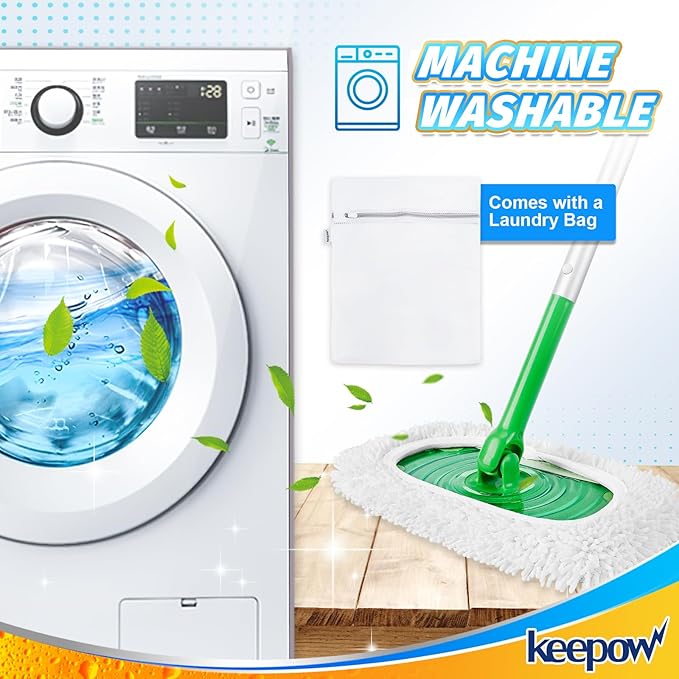 KEEPOW Reusable Microfiber Mop Pads Compatible - Image 7