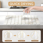 Large Stone Dish Drying Mat for Kitchen Counter, Water Absorbing Diatomaceous - Image 3