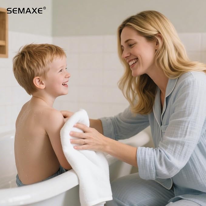 SEMAXE 6-Pack White Hand Towels - Image 8