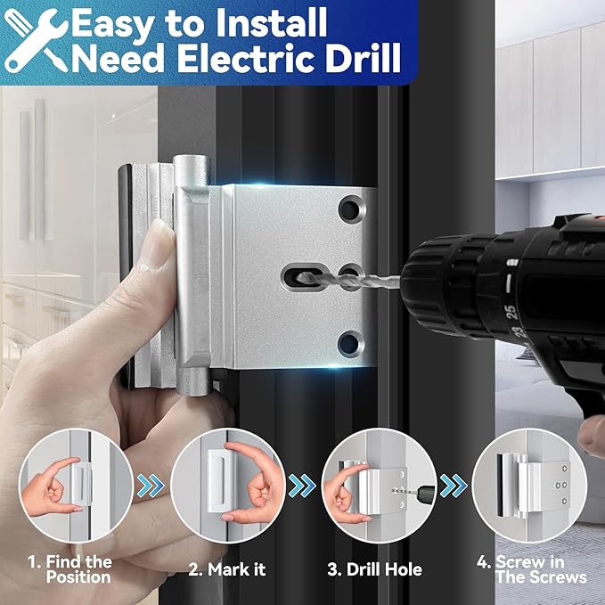 2Pack Door Reinforcement Lock Withstands 800lbs of Force - Image 3