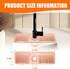 Pink Button Style Faucet Drip Catcher – Silicone Faucet Mat - Image 2