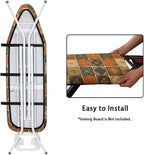 Moroccan Ceramic Tiles Steam Ironing Board Cover, Vintage Square Tile Standard - Image 4