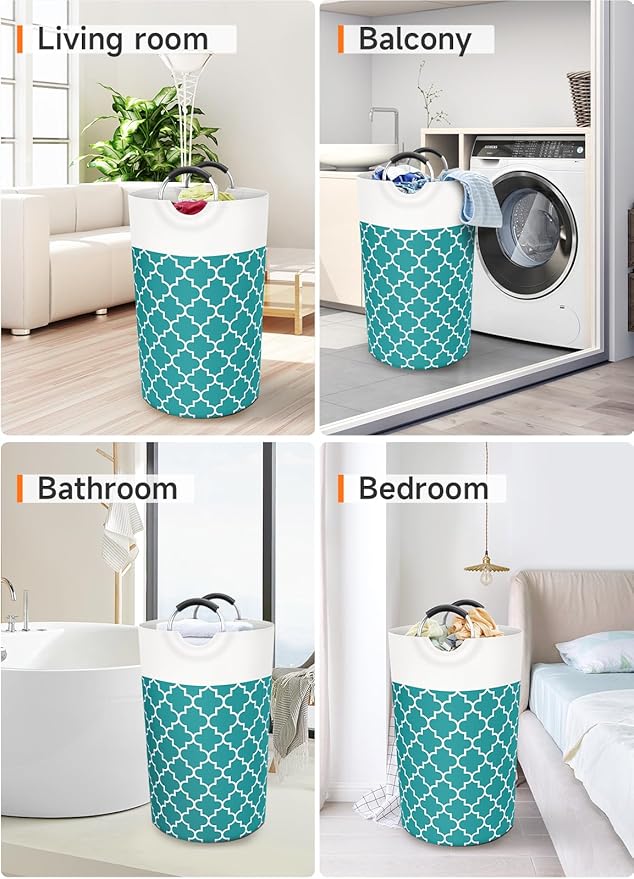 Large Laundry Basket Laundry Hamper Bag Washing Bin Clothes Bag Collapsible Tall - Image 7