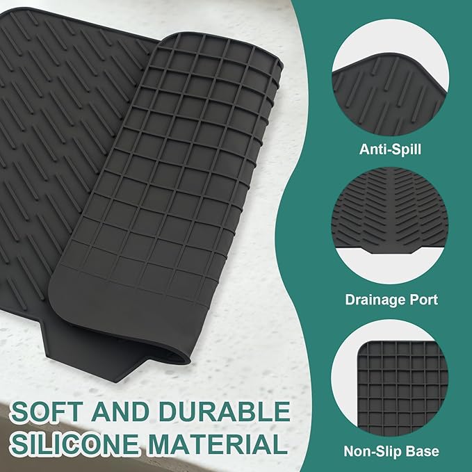Silicone Dish Drying Mat 23x17 Multiple Usage, Easy clean, Eco-friendly - Image 4