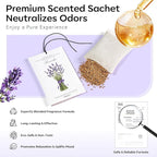 MYARO 12 Pack Lavender Scented Sachets | Odor Eliminator & Air Freshener - Image 4