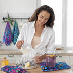 Boyiee Set of 6 Mandala Kitchen Towels Absorbent Boho Dish Towels 24 x 16 - Image 6
