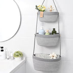 Hanging Storage Baskets, Over the Door Basket, Cotton Wall Baskets Storage - Image 4