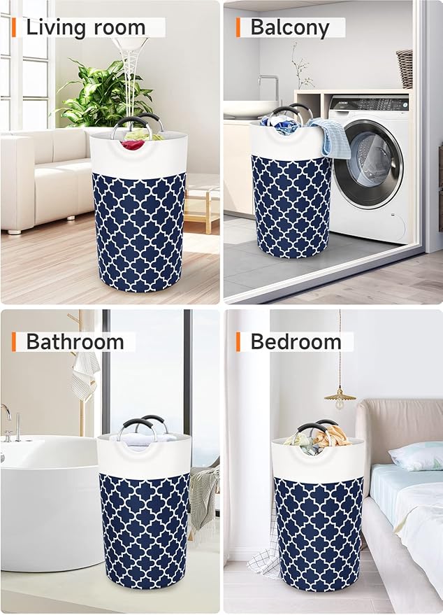 Large Laundry Basket Laundry Hamper Bag Washing Bin Clothes Bag Collapsible Tall - Image 7