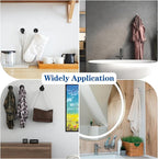 4 Pack Adhesive Hooks, Heavy Duty Adhesive Wall Hooks, Waterproof Stainless - Image 5