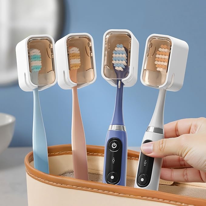 Travel Toothbrush Head Cover 4PCS, Electric Toothbrush Covers Caps, Ventilated by GONGQIN
