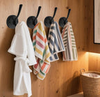 Matte Black Wall Hooks, 4 Pack Heavy Duty Coat Towel Hook Metal Double Backpack - Image 2