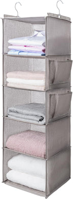 BOOMIBOO Hanging Closet Organize and Shelves，5-Hanging Shelf by BOOMIBOO