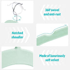 30 Pack Velvet Hangers – Non-Slip Slim Clothes Hangers - Image 2