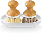 SUBEKYU Dish Brush, Bamboo Dish Scrubber Brush Set by SUBEKYU