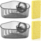 2 PACK Suction Cup Sink Corner Rack, Corner Sinks Strainer Basket Sponge Holder by Unknown