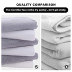 MOONQUEEN Microfiber Facial Cloths Fast Drying Washcloth 24 Pack - Image 3