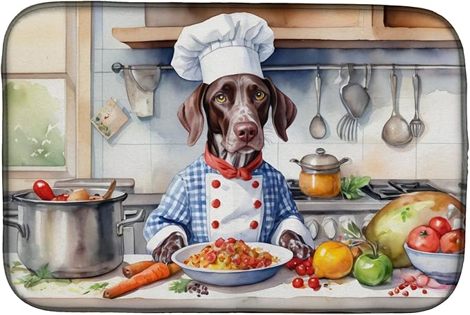 Caroline's Treasures DAC6254DDM German Shorthaired Pointer The Chef Dish Drying by CarolinesTreasures