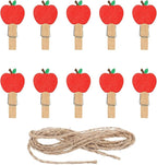 JarThenaAMCS 50 Pcs Back to School Wooden Clip by JarThenaAMCS