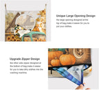 Thanksgiving Truck Pumpkin Orange Hanging Laundry Hamper Door Hampers Bag Basket - Image 4
