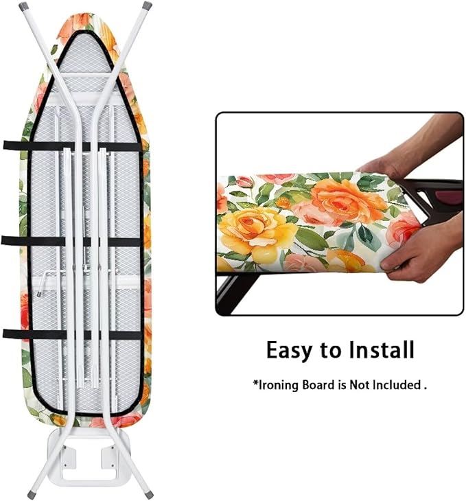 Rose Ironing Board Cover with Padding, Standard Size Replacement Iron Board - Image 4