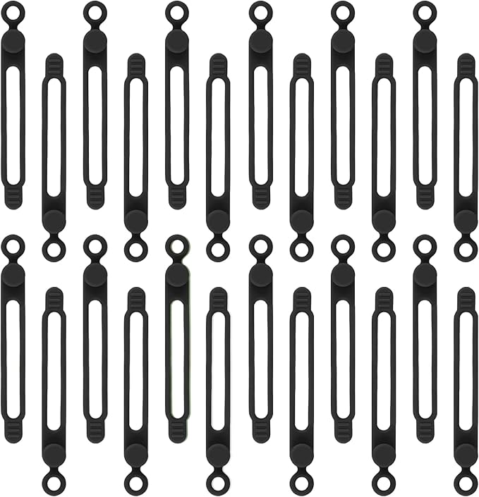 24Pcs Silicone Cord Ties, Cable Straps, Cord Ties by anpiwshjo