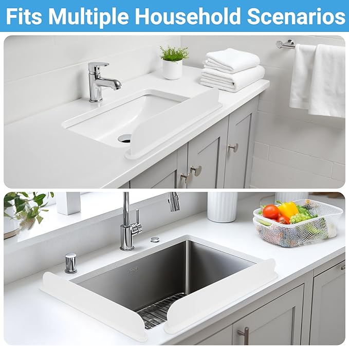 19.29 inch Silicone Sink Splash Guard, Splash Guard - Image 7