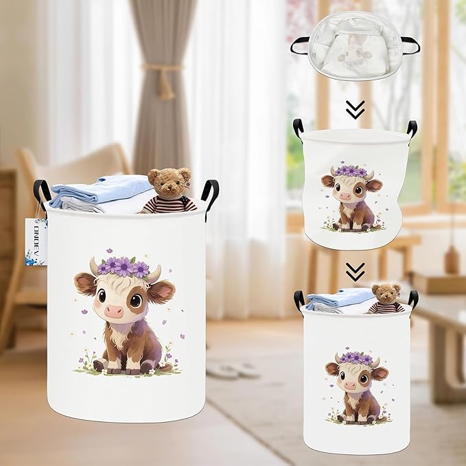 Round waterproof laundry basket, laundry Hampers - Image 6