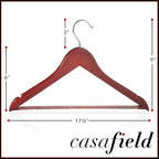 Casafield - 20 Cherry Wooden Suit Hangers - Premium Lotus Wood - Image 5