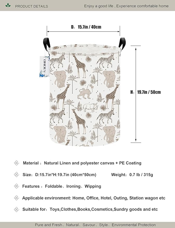 Round waterproof laundry basket, foldable storage basket, laundry Hampers - Image 2